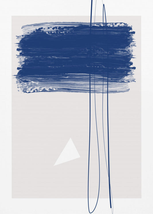 Coups de pinceau bleus audacieux | Tableaux sur Toile