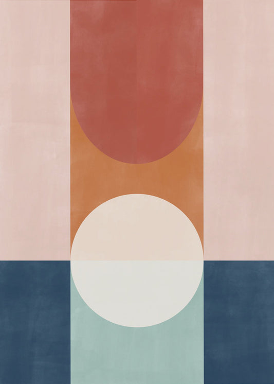 Abstrakt design med geometriska former | Canvas