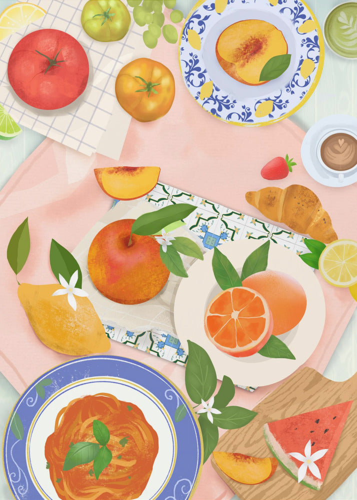 Sommerbrunch | Plakater - Kunsttryk