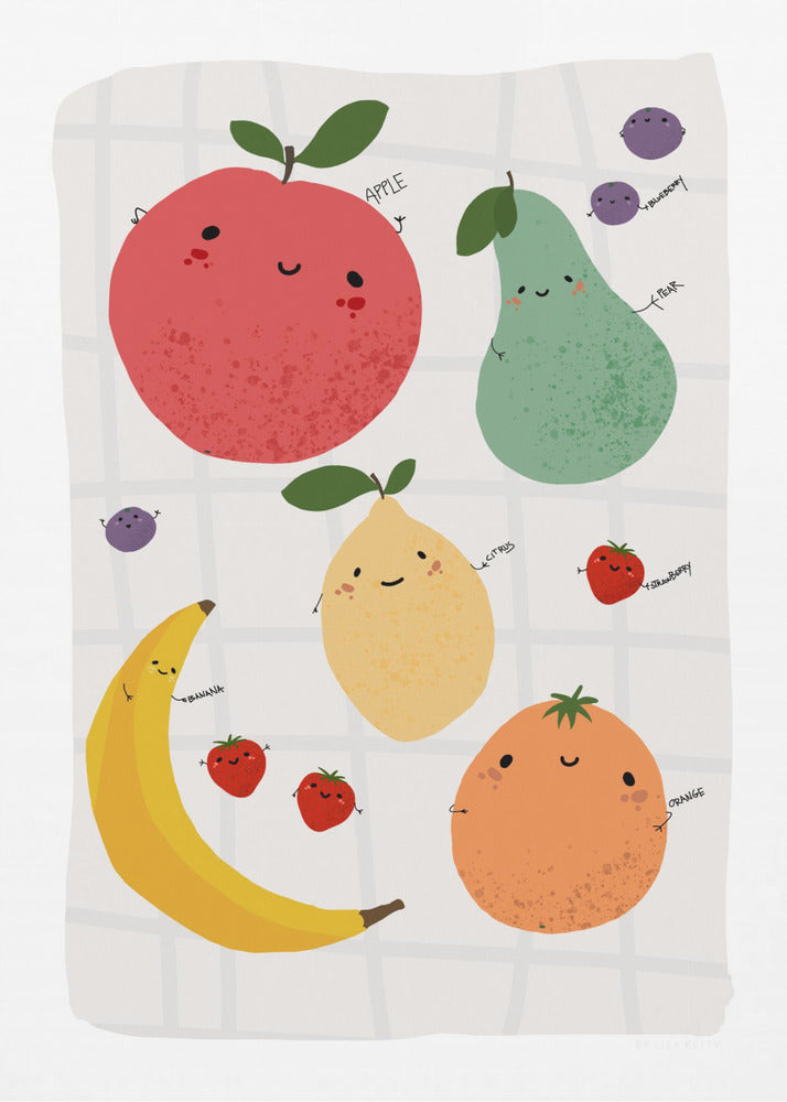 Frukt Barnposter | Canvastavla
