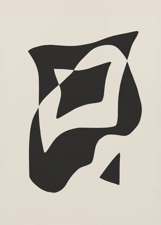 Bold Black And White Geometric Composition | Canvas