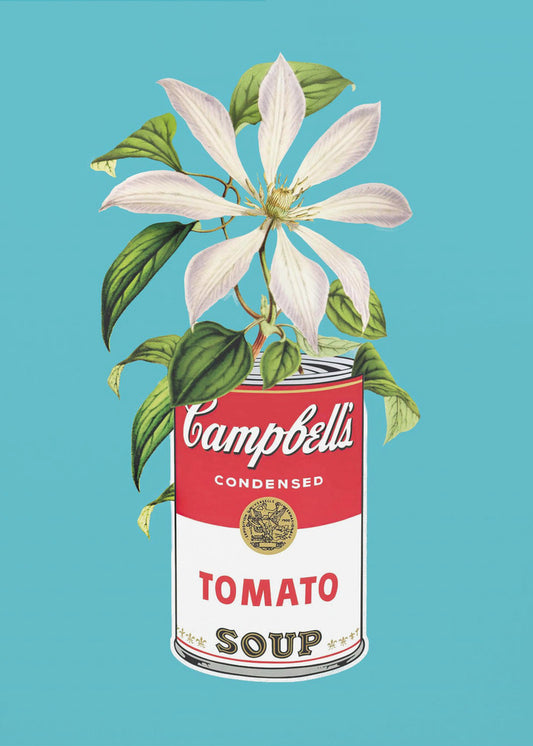 Campbells och blommor | Canvas