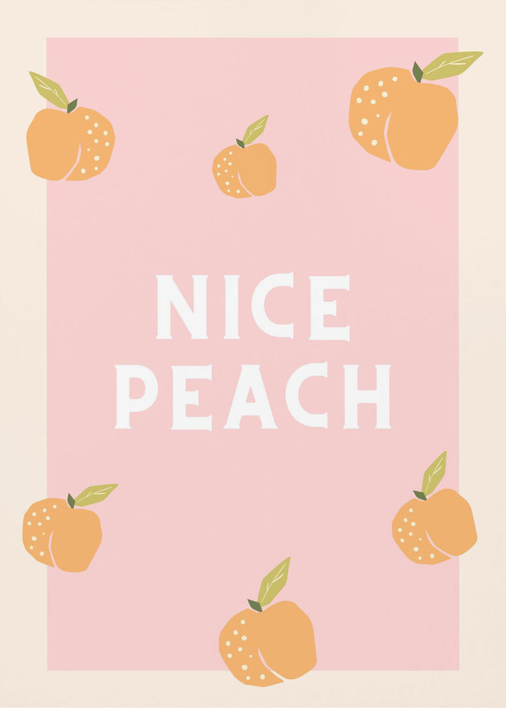 Schöner Pfirsich | Poster - Kunstdruck