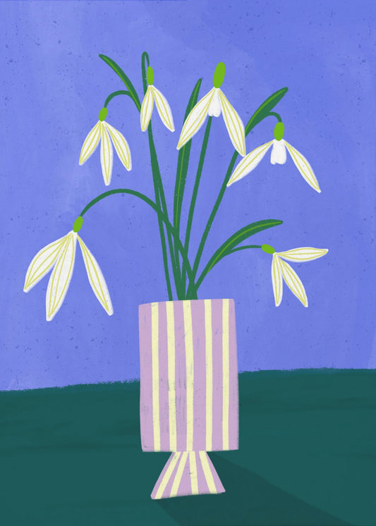 Snödroppar i ränder | Poster