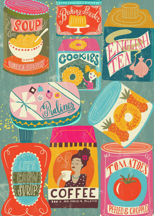 Colorful Pantry Turquoise | Poster