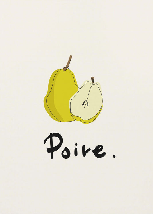 Modern French Fruits Collection &quot;Pear / Poire&quot; | Poster