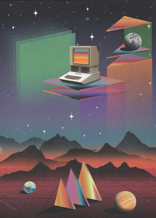 80er Jahre CRT-Computer | Poster
