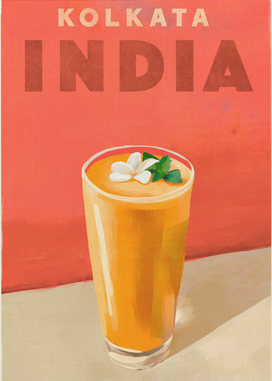 Travel Poster Cocktail Kolkata India | Poster