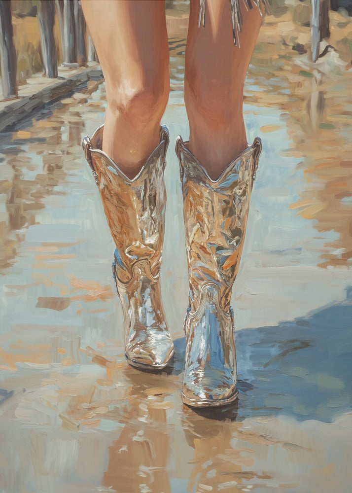 Cowgirl argentée | Tableaux sur Toile