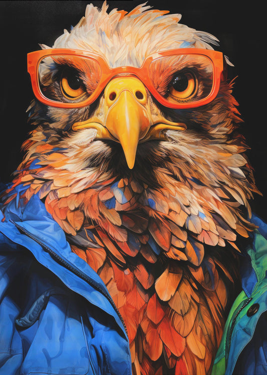 Eagle Hipster Watercolor Animal Art | Poster
