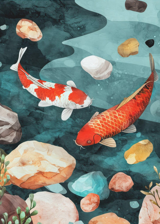 Fisk i akvarell | Djurkonst | Poster