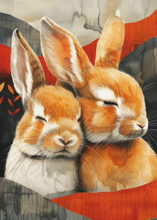 Bunny watercolor animal art 3 | Poster