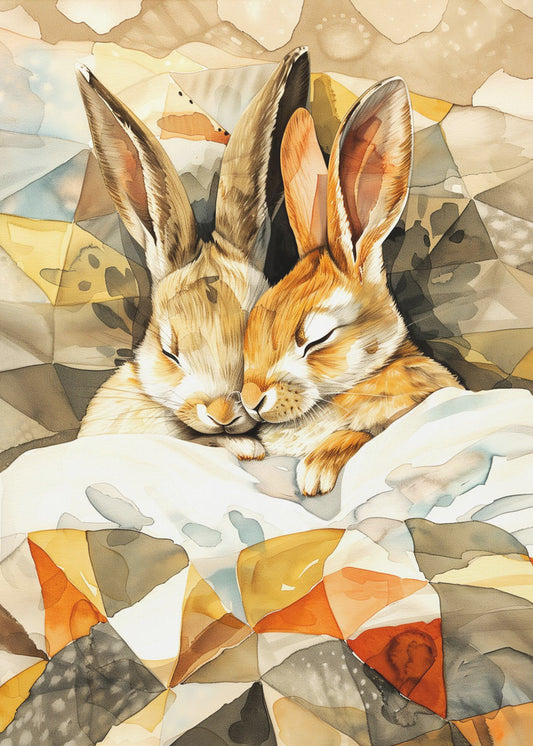 Bunny watercolor animal art 4 | Poster