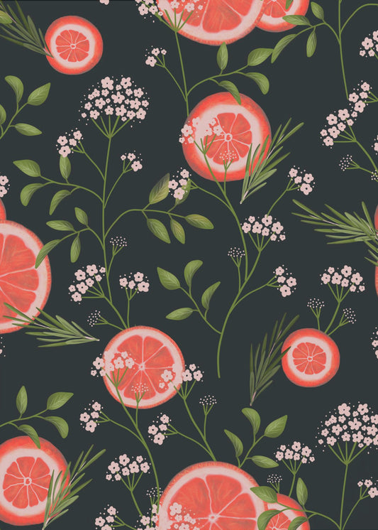 Elderflowers and Oranges Black 2 | Poster