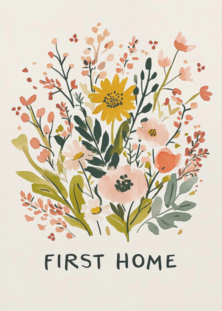 Eerste huis (versie 1) | Posters - Kunstdrukken