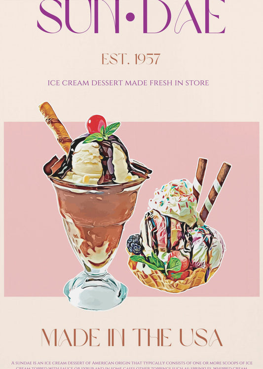Köstliche Eisbecher | Poster