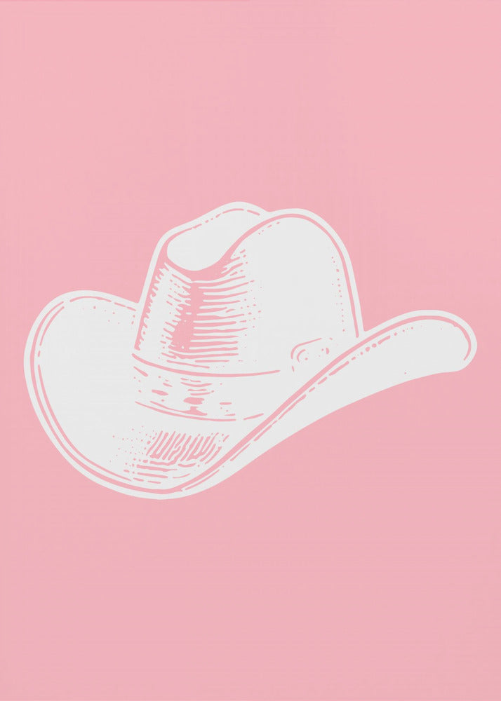 Chapeau de cowboy rose | Tableaux sur Toile