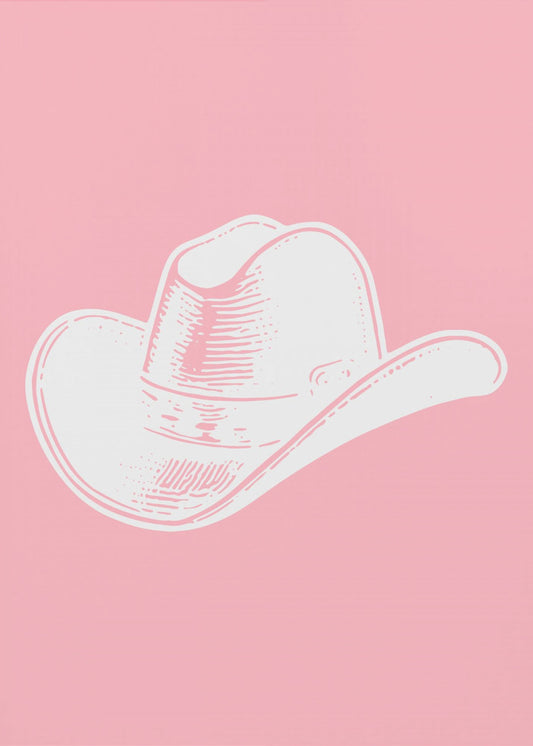 Chapeau de cowboy rose | Tableaux sur Toile