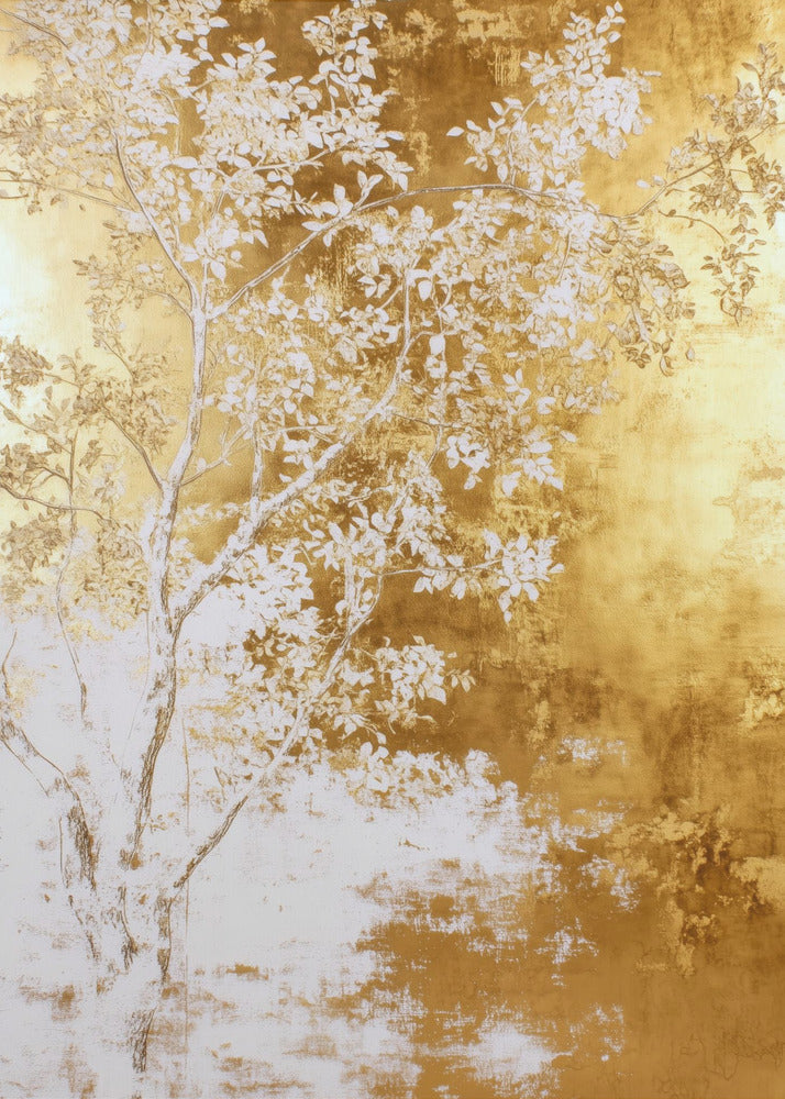 White and gold nature landscape | Poster