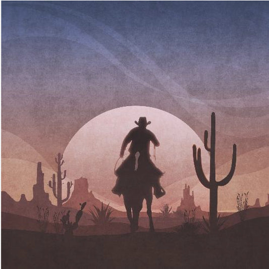 Cowboy-Sonnenuntergang | Leinwand-Bilder