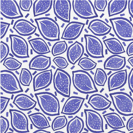 Foglie sparse blu navy a pois | Poster - Stampe d’Arte