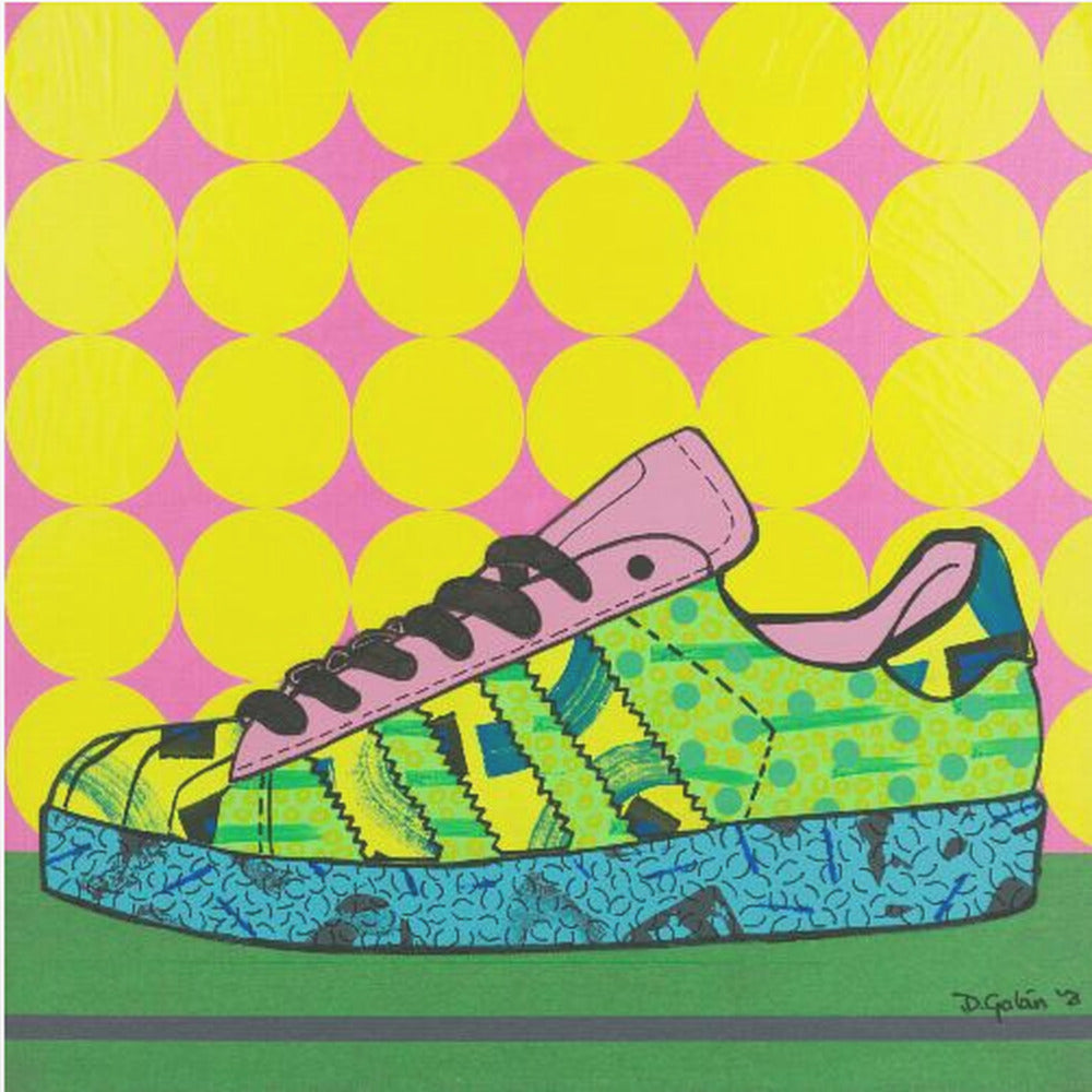 Superstar Grün Pink Blau | Leinwand-Bilder