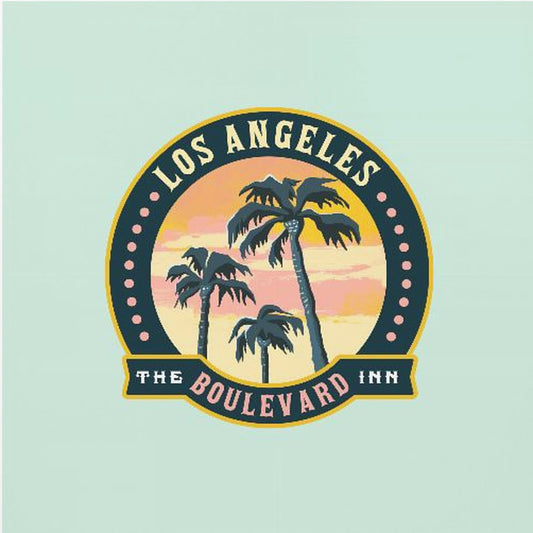 Los Angeles California Boulevard Inn Travel Art | Canvas