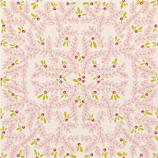 Wonderful holiday joy twigs soft pink pattern | Poster
